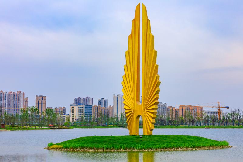 "菁蓉湖"畔奏响公园城市建设郫都乐章